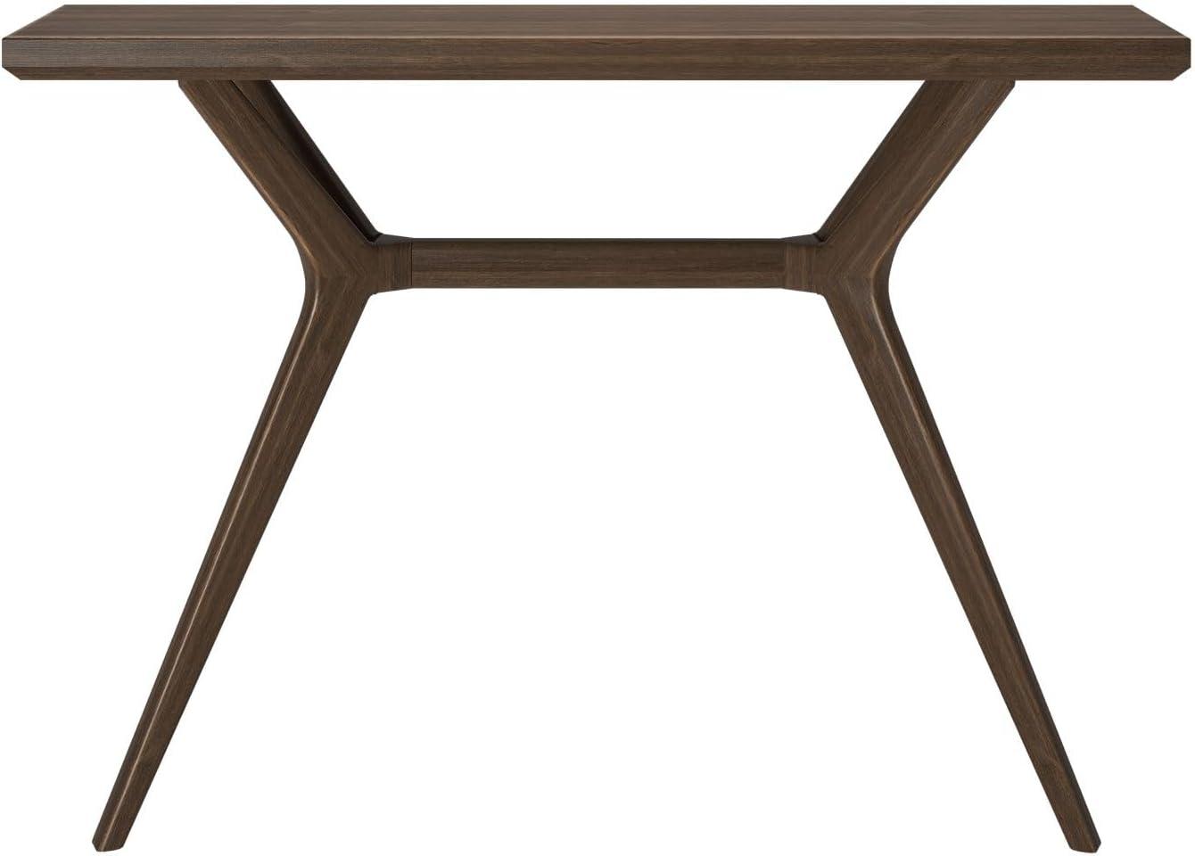 image:imagePlankBeam Verso Console Table 46 Inch Solid Wood Modern Sofa Table Narrow Entryway Table for Hallway Behind The Couch Living Room Foyer BlackWalnut