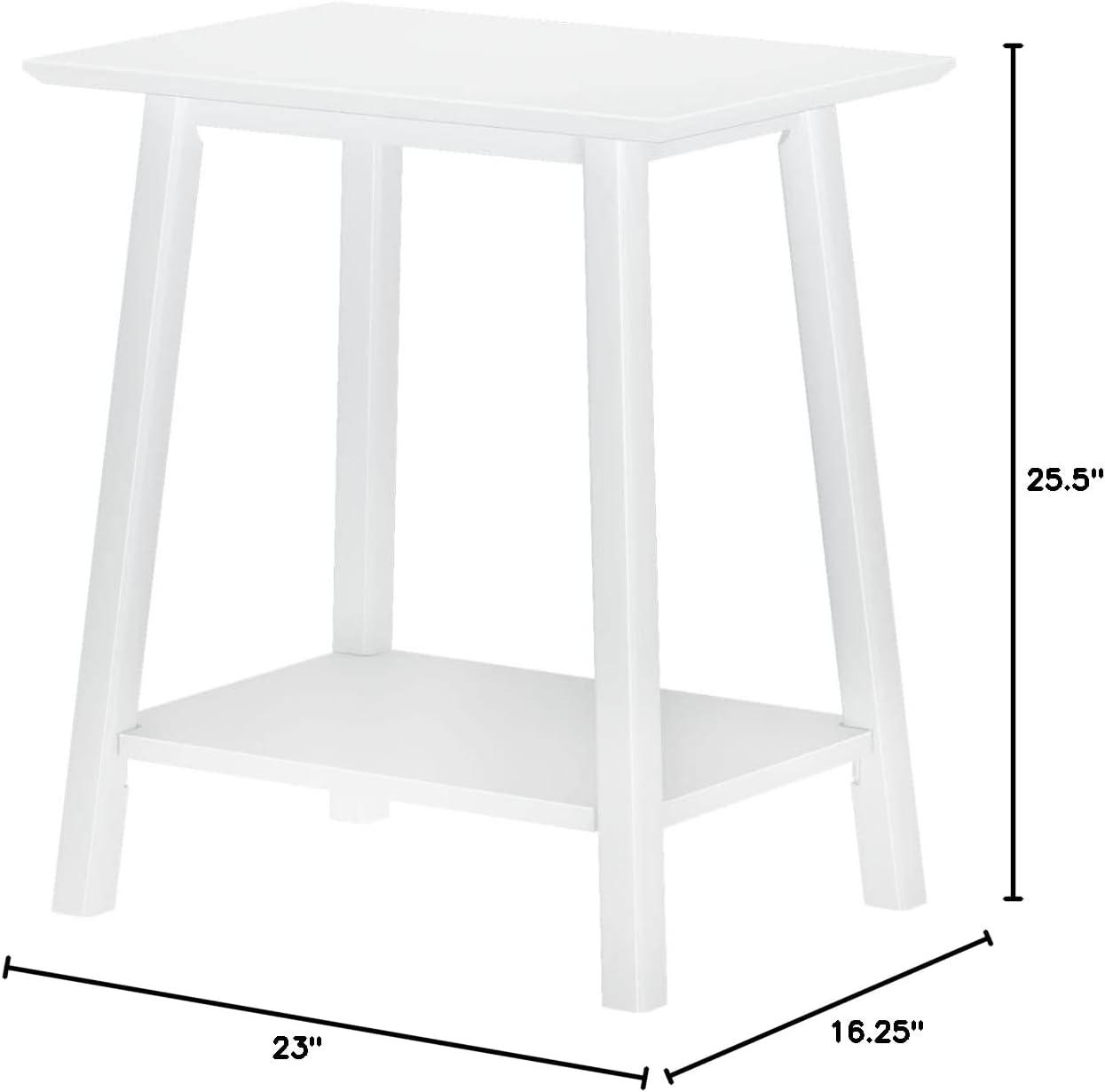 image:imagePlankBeam Wooden Side Table with Storage Mid Century Modern End Tables for Living Room Small Solid Wood Nightstand Bedside Tables Bedroom Furniture WhiteWhite