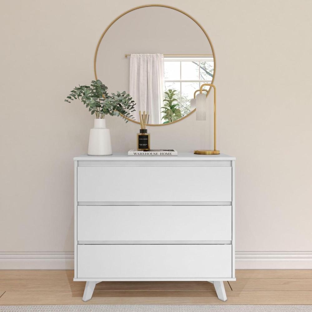 image:imagePlankBeam 6 Drawer Dresser Modern Storage Cabinet Solid Wood Storage Drawers Dressers amp Chests of Drawers for Bedroom Living Room Furniture PecanWhite