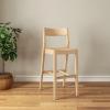 image:imagePlankBeam Modern Bar Height Chair 44 Inch Solid Wood Dining Chair for Home Bar Kitchen Contemporary Seating for Dining Room Blonde