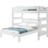 image:imagePlankBeam Rustic Twin Over Queen L Shape Bunk Bed White Wash