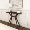 image:imagePlankBeam Verso Console Table 36 Inch Solid Wood Modern Sofa Table Narrow Entryway Table for Hallway Behind The Couch Living Room Foyer WalnutWalnut