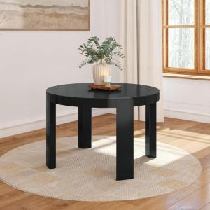 Plank+Beam 47 Inch Contour Round Dining Table, for Kitchen and Dining Room, Pecan(Black)