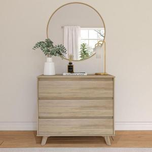 Plank+Beam 6 Drawer Dresser, Modern Storage Cabinet, Solid Wood Storage Drawers, Dressers & Chests of Drawers for Bedroom, Living Room Furniture, Pecan(Blonde)