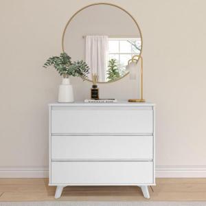 Plank+Beam 6 Drawer Dresser, Modern Storage Cabinet, Solid Wood Storage Drawers, Dressers & Chests of Drawers for Bedroom, Living Room Furniture, Pecan(White)