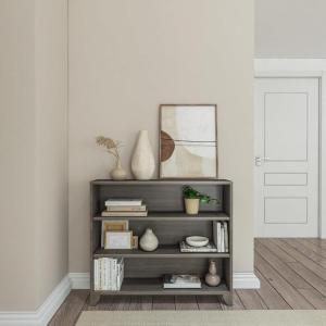 Plank+Beam Classic 6 Shelf Adjustable Bookcase, Engineered Wood Bookshelves for Home, Adjustable Shelves for Versatile Storage, 3 Tier Storage Organizer Bookshelf, White(Clay)