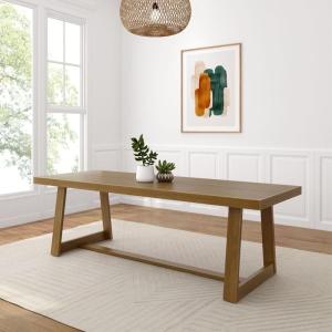 Plank+Beam Classic Rectangular Dining Room Table (94in / 2380mm), Pecan Wirebrush