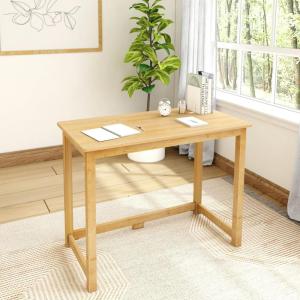 Plank+Beam Computer Desk with Shelves, Simple Desk for Bedroom, Home Office Study Desk, 55.25 Inch, Natural(Natural)