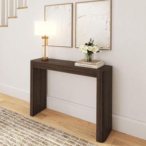 Plank+Beam Contour Console Table, 56 Inch, Solid Wood Sofa Table, Entryway Table for Hallway, Narrow Behind The Couch Table, Console Tables for Entryway, Living Room, Foyer, Easy Assembly, Walnut(Walnut)