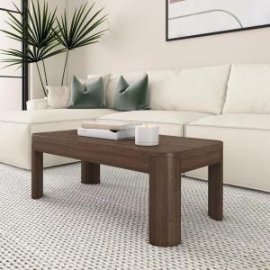 Plank+Beam Forma Coffee Table, 54 Inch Modern Coffee Table with Shelf, Contemporary Center Table with Storage Space, Rectangle Tea Table with Storage, Walnut(Walnut)