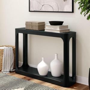 Plank+Beam Forma Console Table, 46 Inch, Solid Wood Sofa Table, Entryway Table for Hallway, Narrow Behind The Couch Table, Console Tables for Entryway, Living Room, Foyer, Easy Assembly, Walnut(Black)