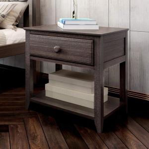 Plank+Beam Nightstand with Drawer and Shelf, Clay(Clay)