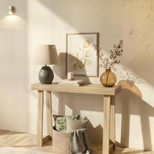 Plank+Beam Solid Wood Console Table, 36 Inch, Sofa Table, Narrow Entryway Table for Hallway, Behind The Couch, Living Room, Foyer, Easy Assembly, Pecan(Blonde)