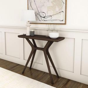 Plank+Beam Verso Console Table, 36 Inch Solid Wood Modern Sofa Table, Narrow Entryway Table for Hallway, Behind The Couch, Living Room, Foyer, Walnut(Walnut)