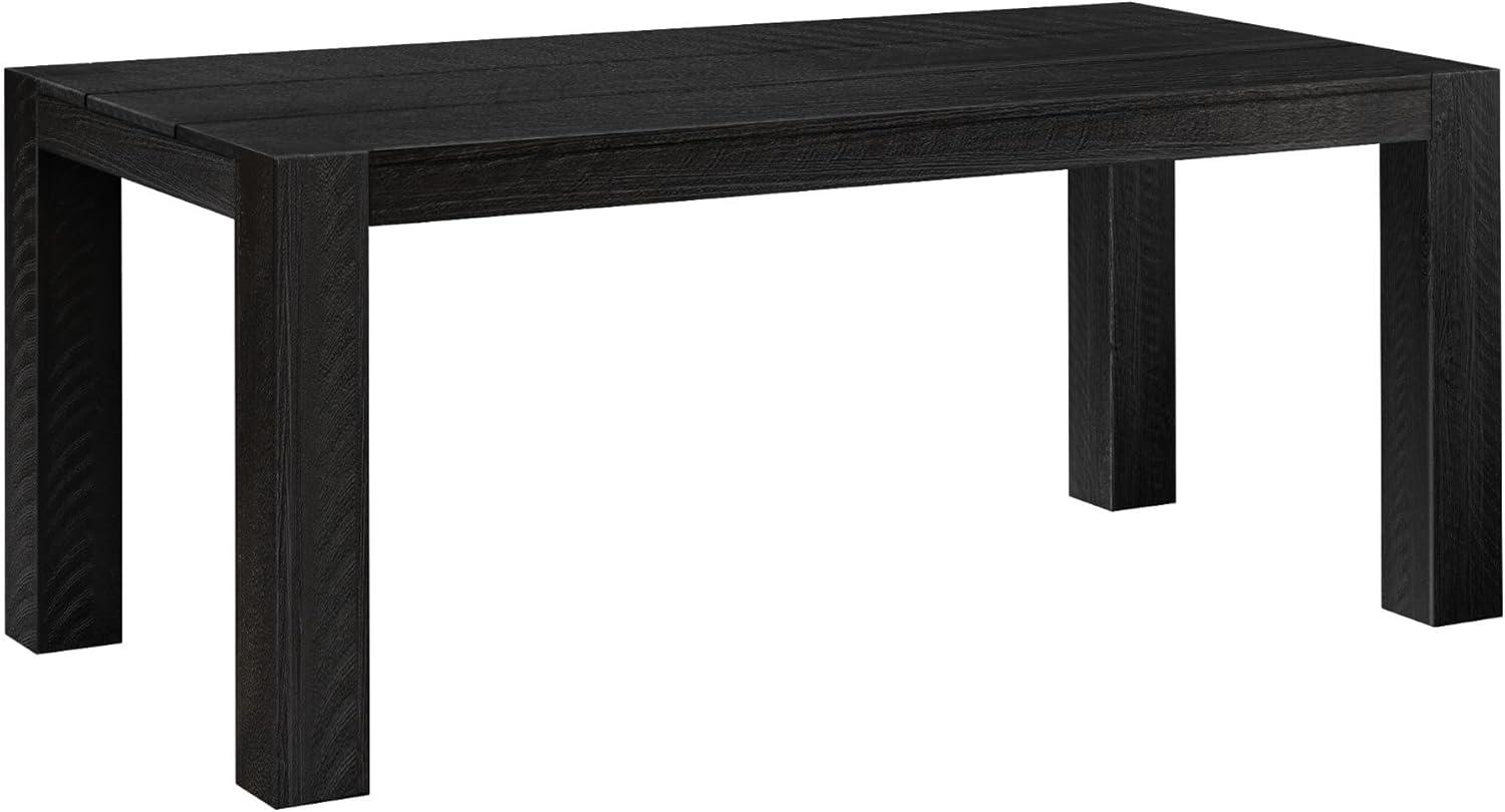 image:imagePlankBeam Camden Farmhouse Dining Table 72 Solid Wood Dining Table for 68 Rustic Table for Dining Room and Kitchen Natural Wood Grain Rustic HoneyRustic Char