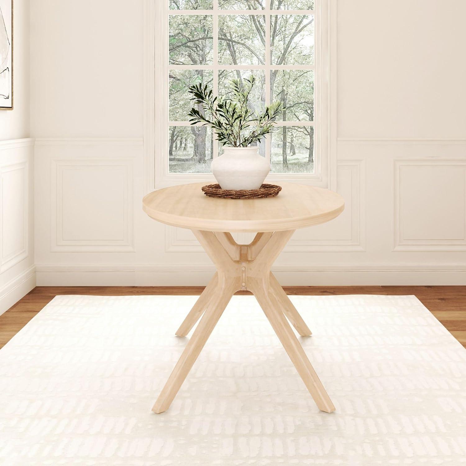image:imagePlankBeam Verso Oval Dining Table 62 Inch Solid Wood Kitchen Minimalist Table for Dining Room PecanBlonde