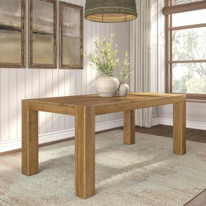 Plank+Beam Camden, Farmhouse Dining Table, 72″, Solid Wood Dining Table for 6-8, Rustic Table for Dining Room and Kitchen, Natural Wood Grain, Rustic Honey(Rustic Honey)