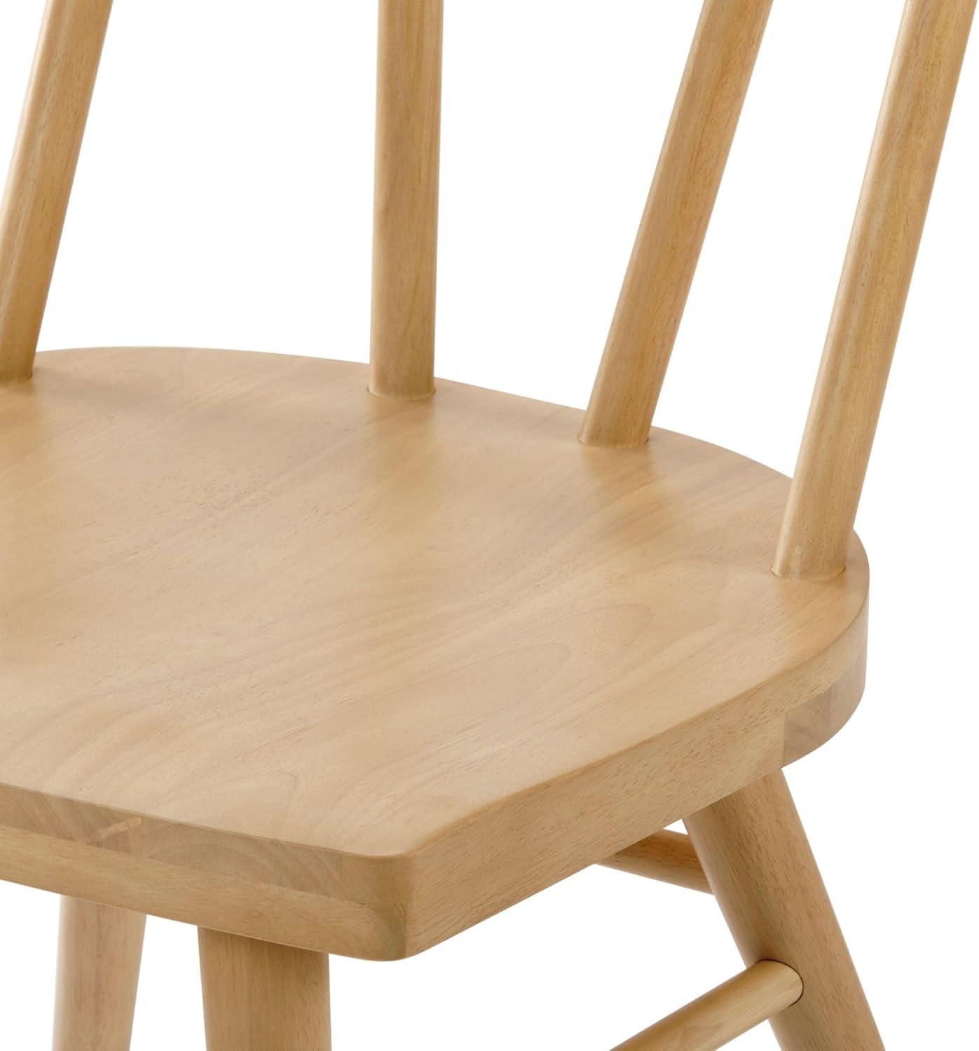 image:imagePlankBeam Solid Wood Classic Farmhouse Chair Windsor Dining Chair Pack of 2 BlackBlonde