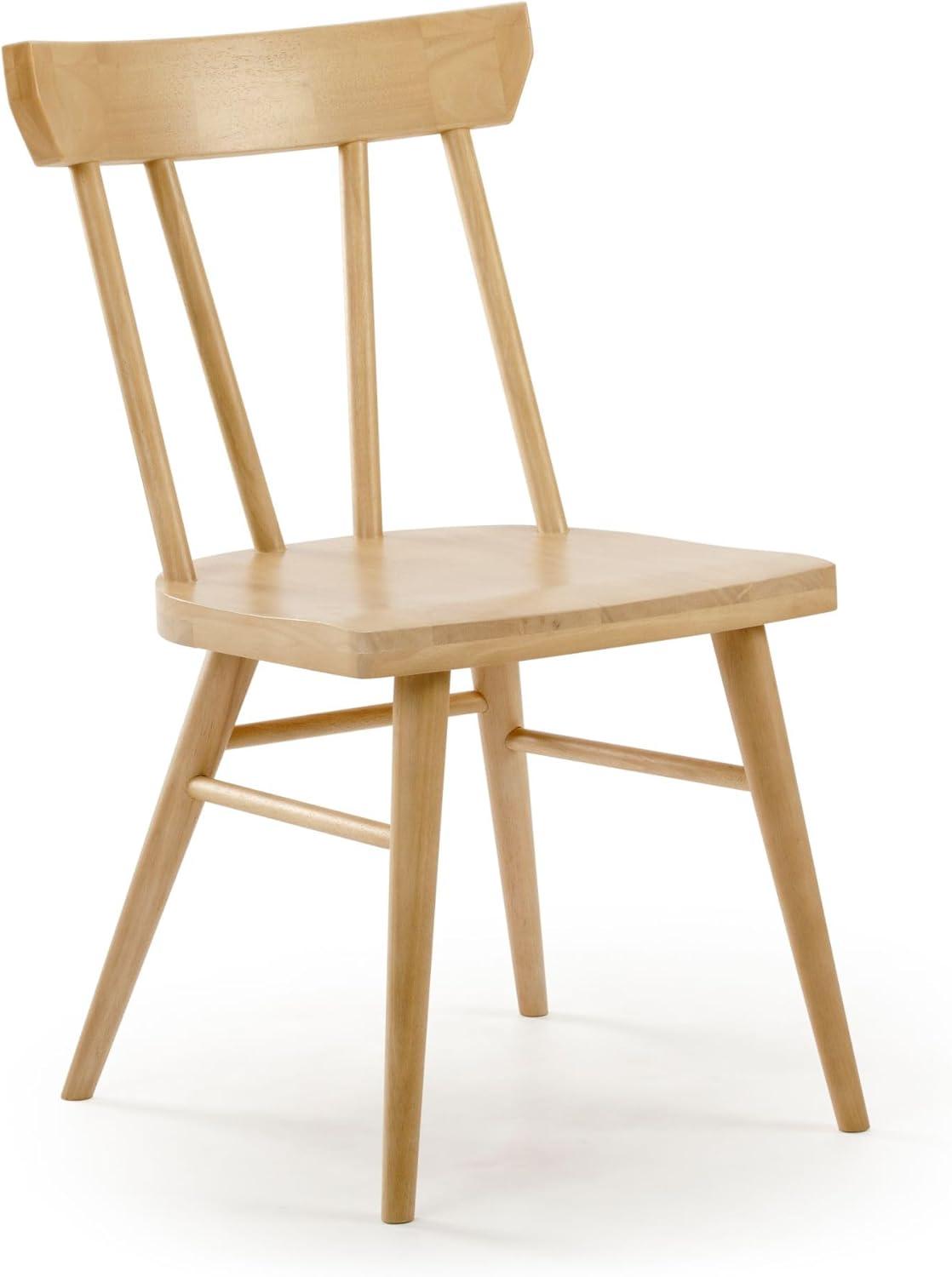 image:imagePlankBeam Solid Wood Classic Farmhouse Chair Windsor Dining Chair Pack of 2 BlackBlonde