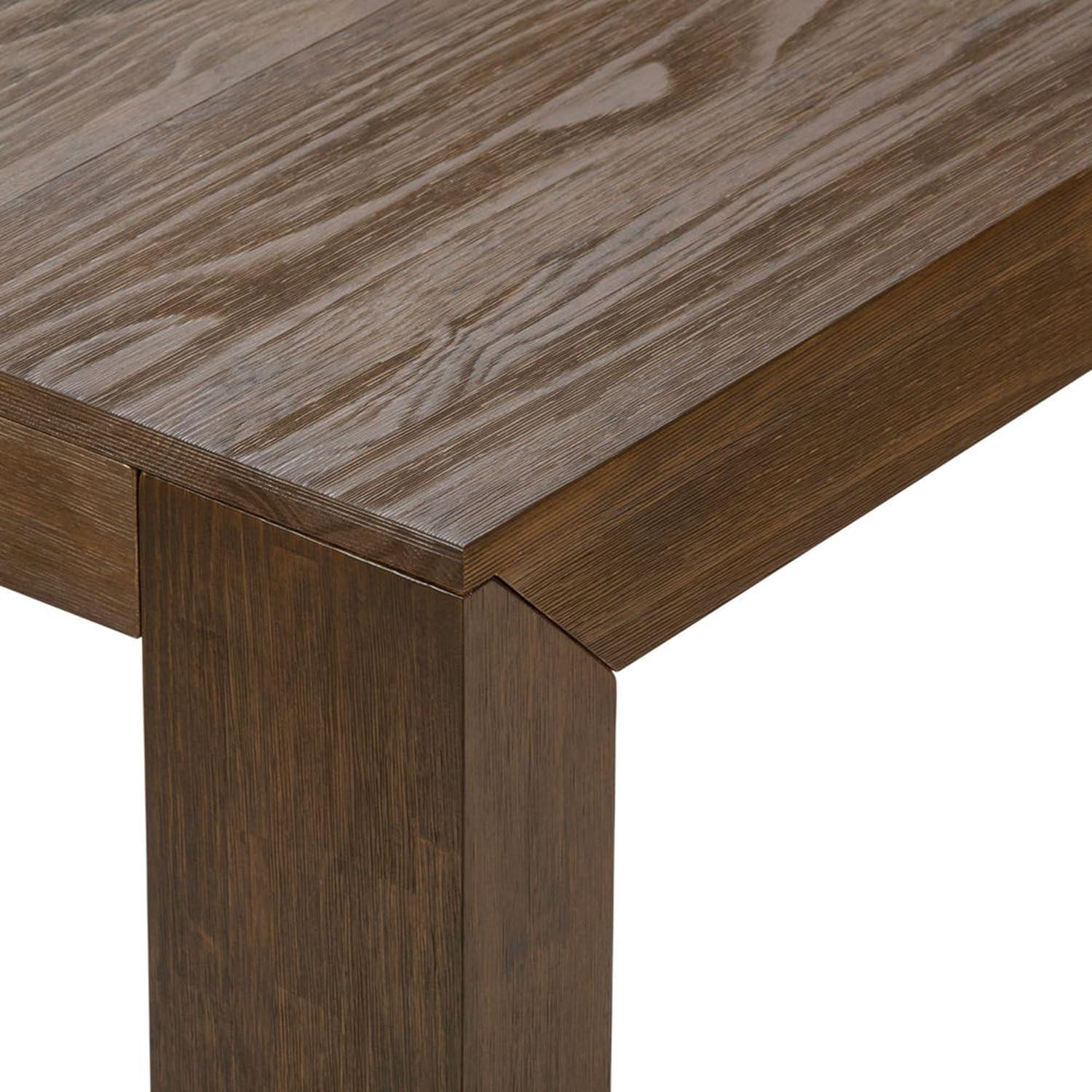 image:imagePlankBeam 60 Inch Dining Bench for Dining Room Table and Entryway Solid Wood Walnut Wirebrush FinishWalnut Wirebrush