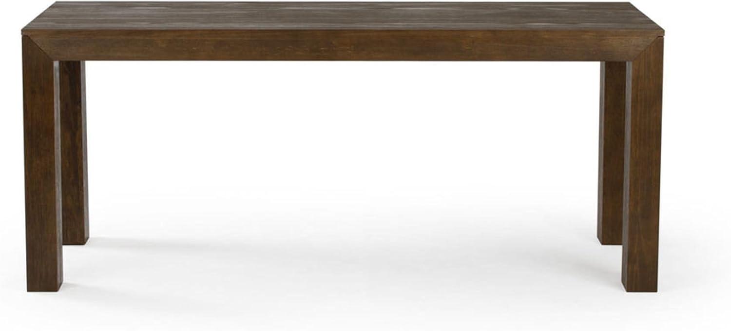 image:imagePlankBeam 60 Inch Dining Bench for Dining Room Table and Entryway Solid Wood Walnut Wirebrush FinishWalnut Wirebrush