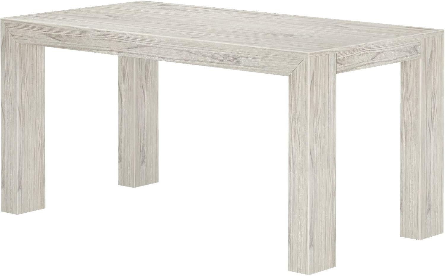 image:imagePlankBeam 60 Inch Dining Bench for Dining Room Table and Entryway Solid Wood Walnut Wirebrush FinishWhite Sand Wirebrush