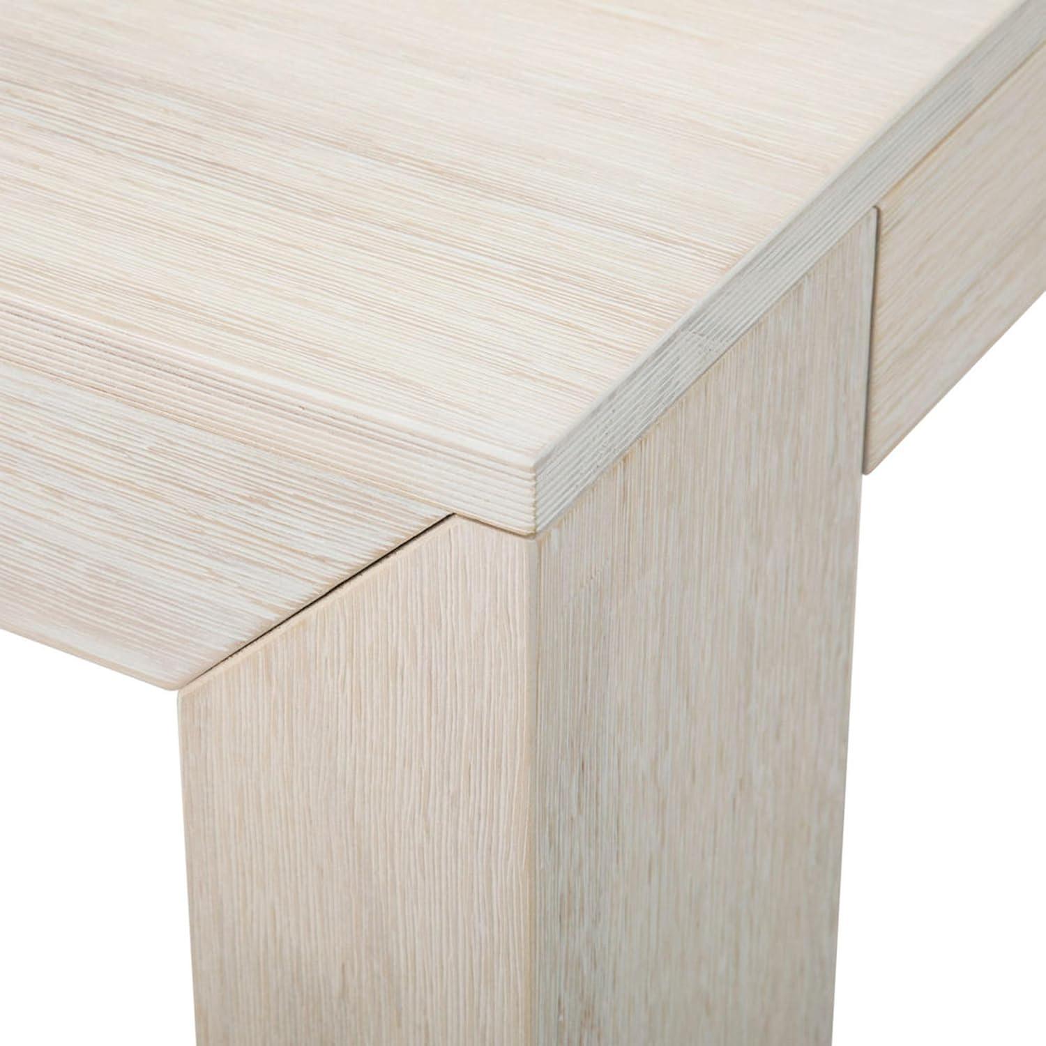 image:imagePlankBeam 60 Inch Dining Bench for Dining Room Table and Entryway Solid Wood Walnut Wirebrush FinishWhite Sand Wirebrush