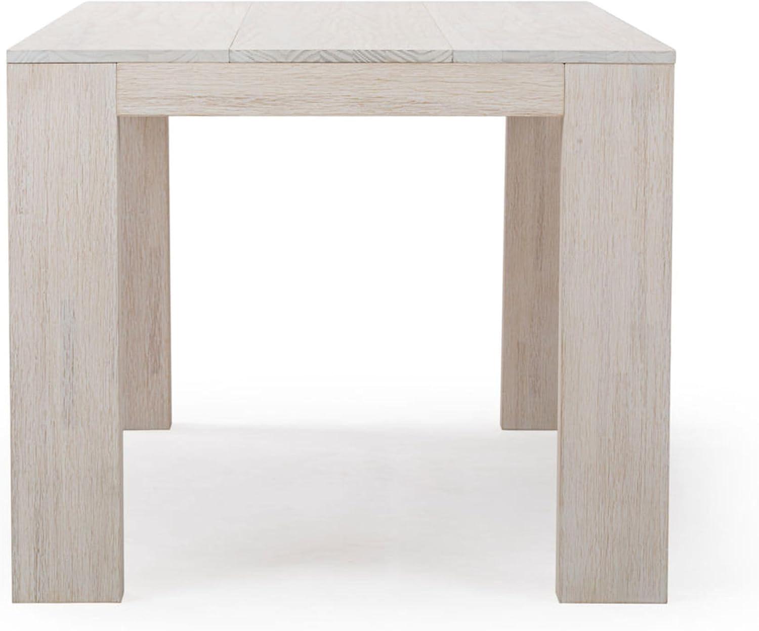 image:imagePlankBeam 60 Inch Dining Bench for Dining Room Table and Entryway Solid Wood Walnut Wirebrush FinishWhite Sand Wirebrush