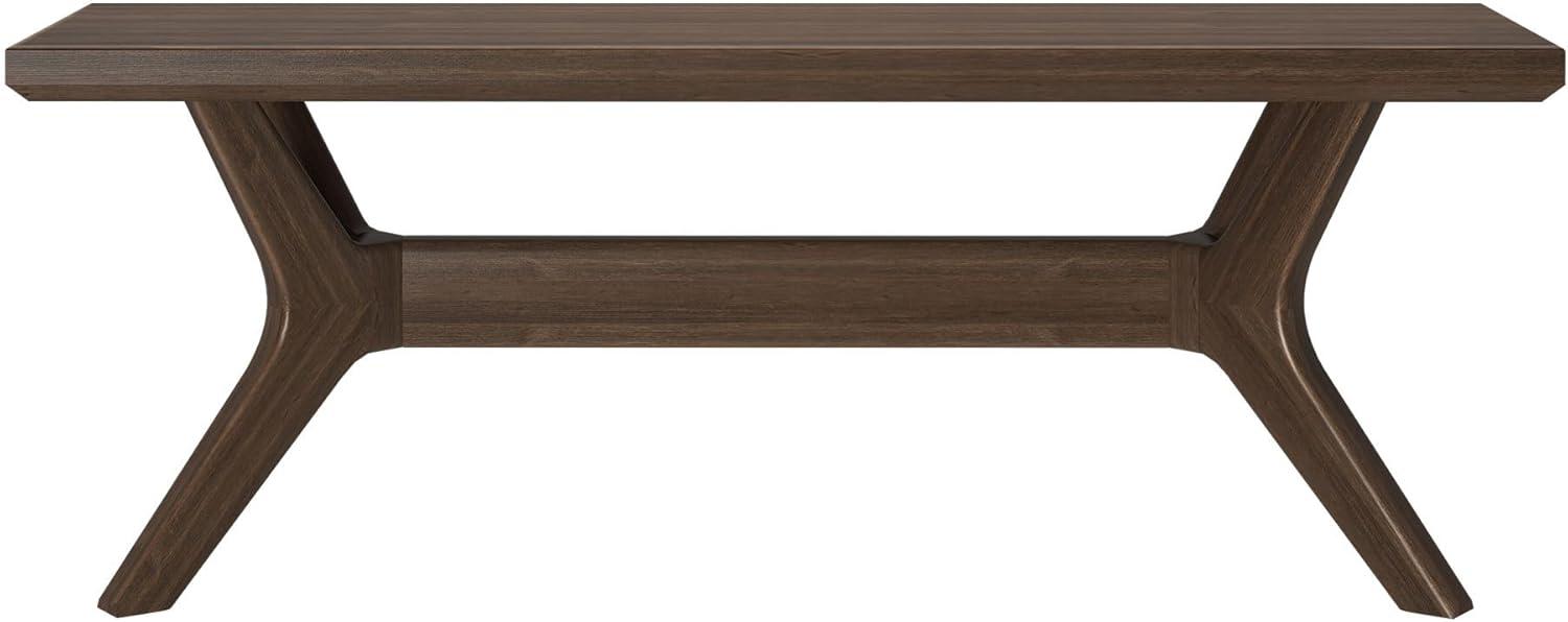 image:imagePlankBeam Verso Dining Room Bench 60 Inch Modern Dining Bench Wooden Bench for Dining Room Entryway Bench Minimalist Room Bench BlackWalnut