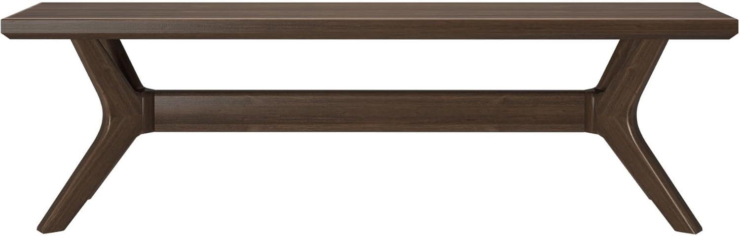 image:imagePlankBeam Verso Dining Room Bench 60 Inch Modern Dining Bench Wooden Bench for Dining Room Entryway Bench Minimalist Room Bench BlackWalnut
