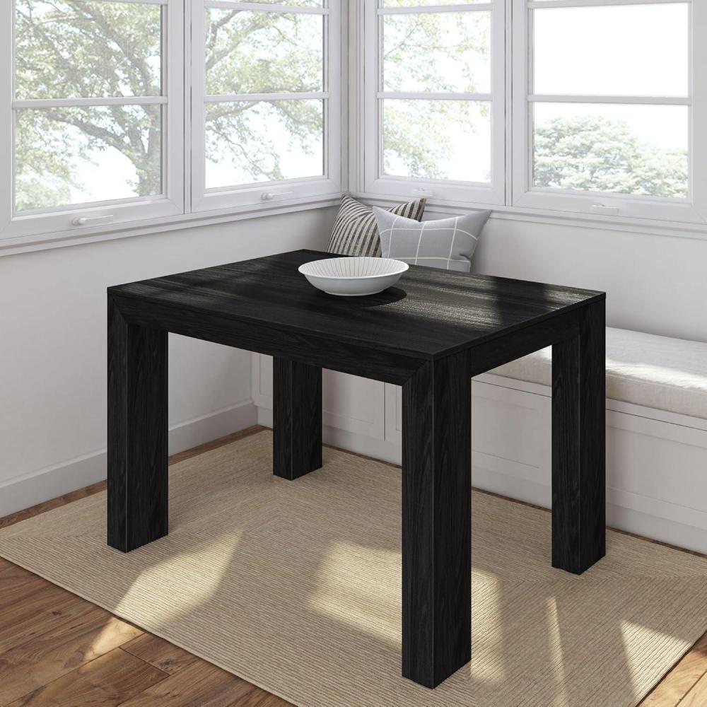 image:imagePlankBeam 60 Inch Dining Bench for Dining Room Table and Entryway Solid Wood Walnut Wirebrush FinishBlack Wirebrush