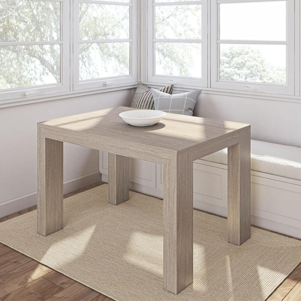 image:imagePlankBeam 60 Inch Dining Bench for Dining Room Table and Entryway  Solid Wood Walnut Wirebrush FinishSeashell Wirebrush