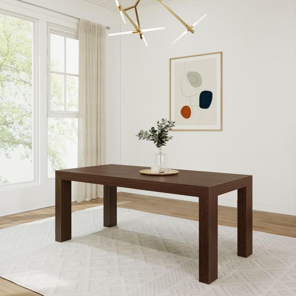image:imagePlankBeam 60 Inch Dining Bench for Dining Room Table and Entryway Solid Wood Walnut Wirebrush FinishWalnut Wirebrush