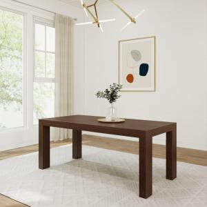 Plank+Beam 60 Inch Dining Bench for Dining Room, Table, and Entryway – Solid Wood, Walnut Wirebrush Finish(Walnut Wirebrush)