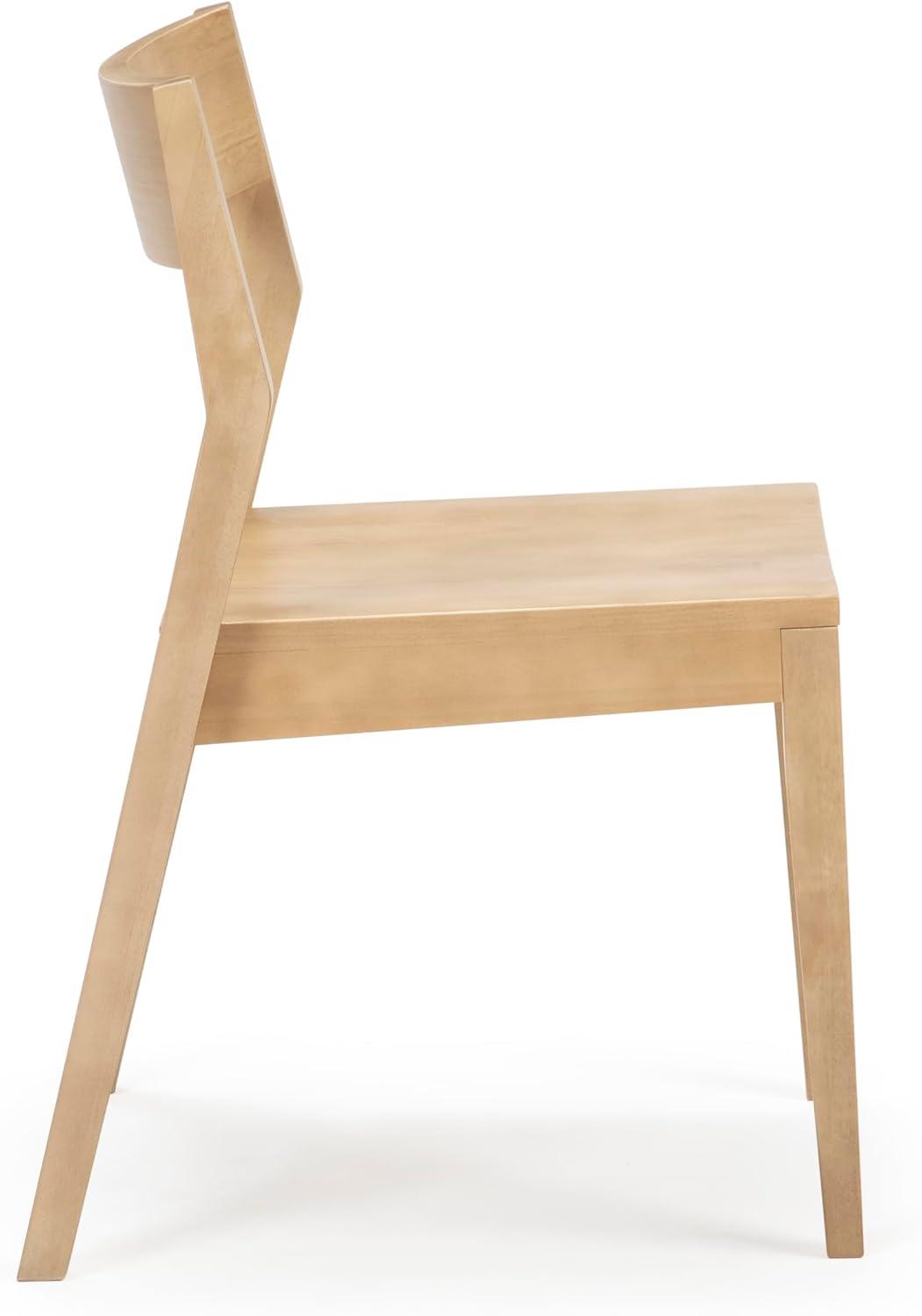 image:imagePlankBeam Modern Dining Chair Wooden Kitchen and Dining Room Chair Wood Chair for Office Living Room Blonde