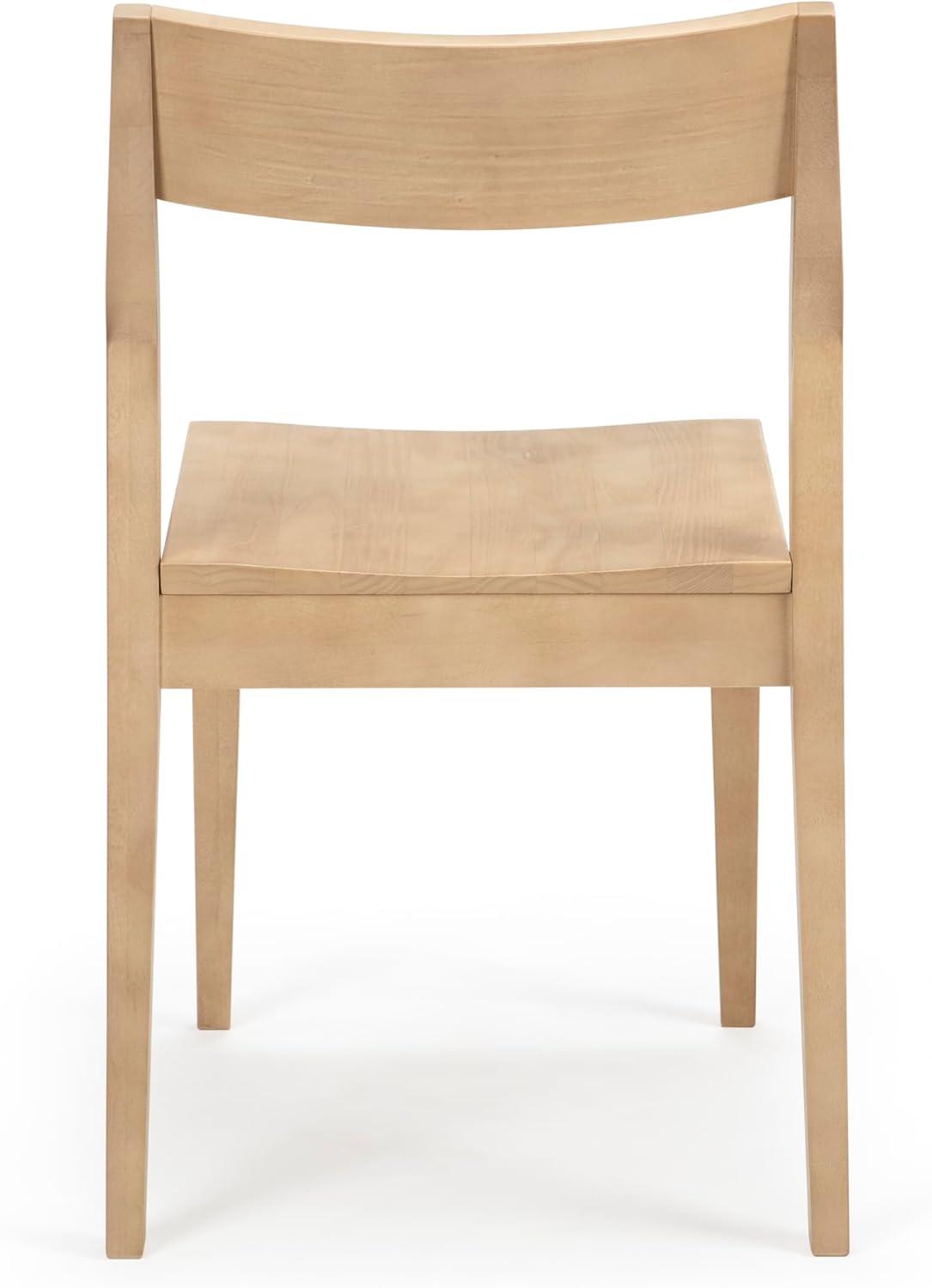 image:imagePlankBeam Modern Dining Chair Wooden Kitchen and Dining Room Chair Wood Chair for Office Living Room Blonde