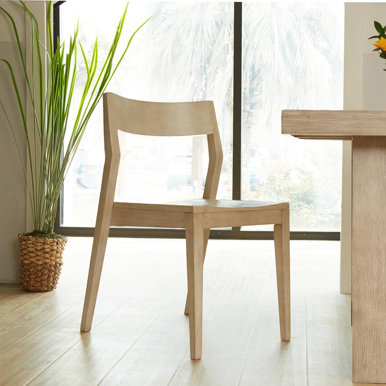 image:imagePlankBeam Modern Dining Chair Wooden Kitchen and Dining Room Chair Wood Chair for Office Living Room Blonde