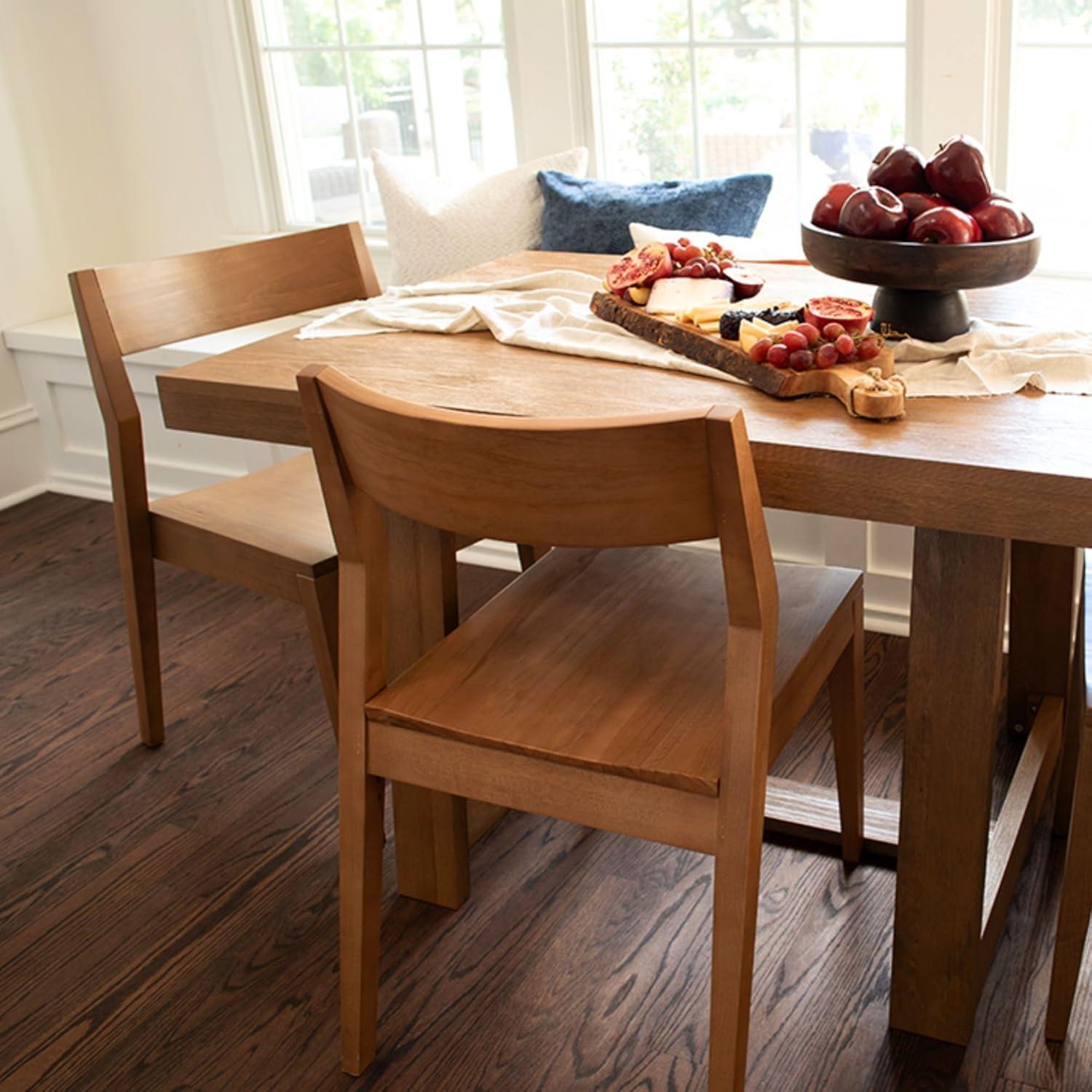 image:imagePlankBeam Modern Dining Chair Set of 2 Wooden Kitchen and Dining Room Chairs Wood Chair for Office Living Room BlackPecan