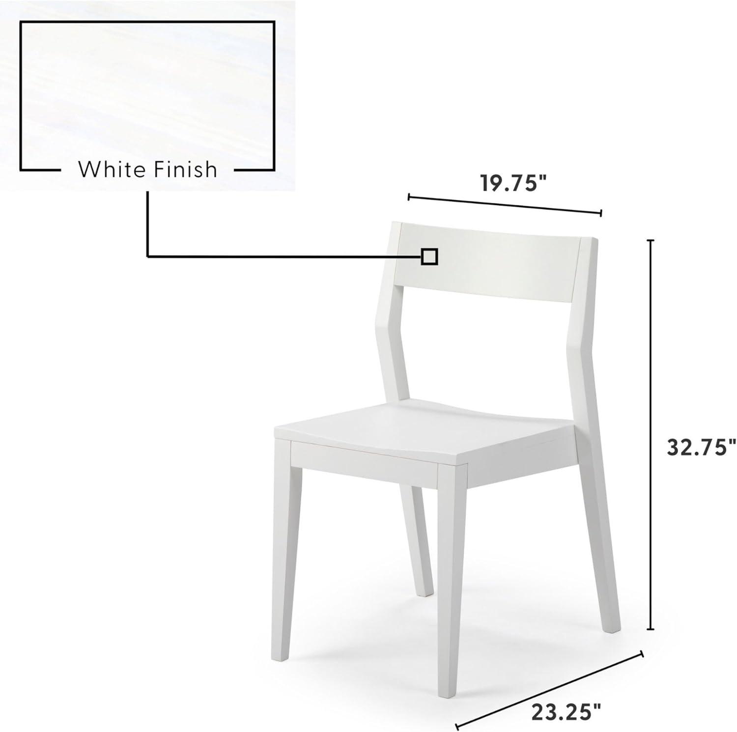 image:imagePlankBeam Modern Dining Chair Set of 2 Wooden Kitchen and Dining Room Chairs Wood Chair for Office Living Room BlackWhite