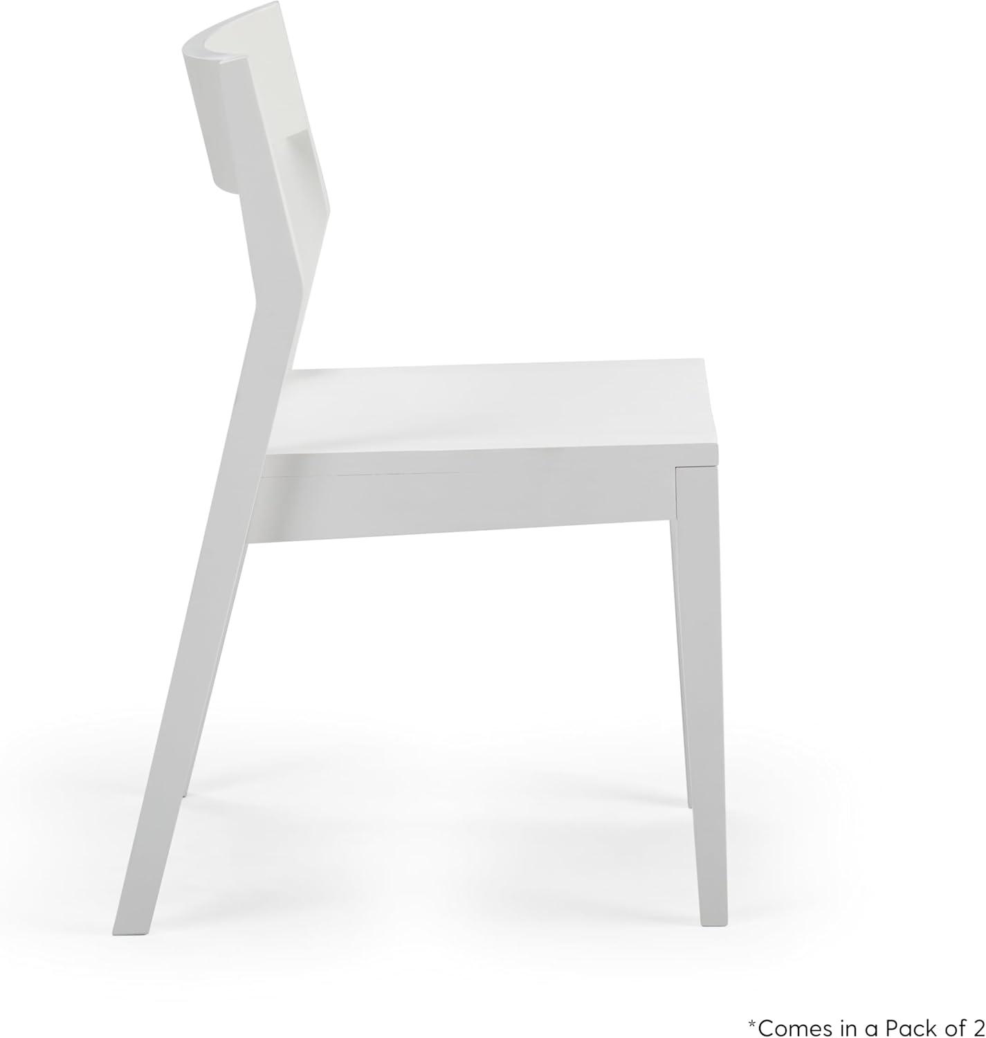 image:imagePlankBeam Modern Dining Chair Set of 2 Wooden Kitchen and Dining Room Chairs Wood Chair for Office Living Room BlackWhite