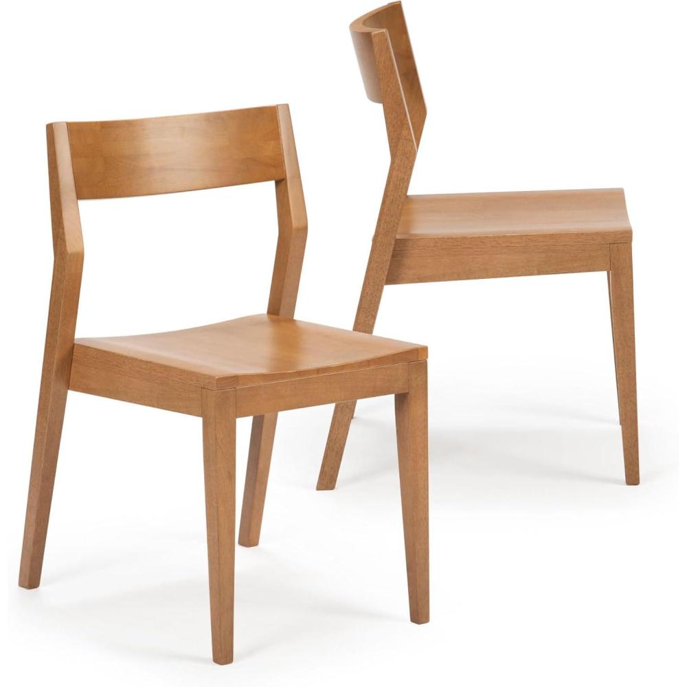 image:imagePlankBeam Modern Dining Chair Set of 2 Wooden Kitchen and Dining Room Chairs Wood Chair for Office Living Room BlackPecan