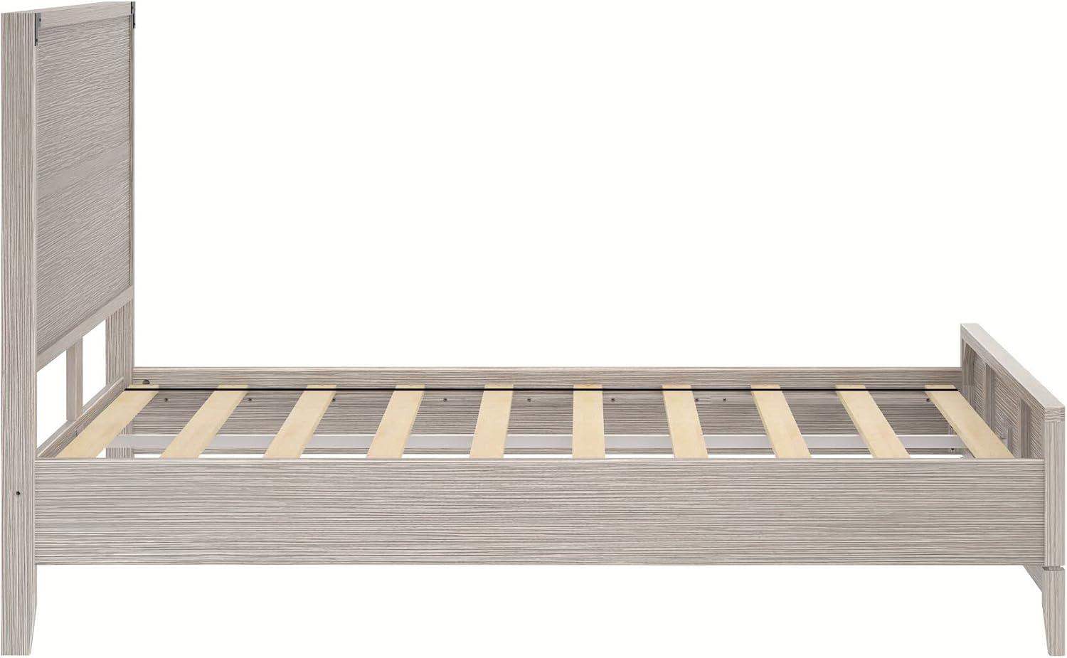 image:imagePlankBeam Contempo Wood Nightstand with 1 Drawer Wooden Side Table for Bedroom Storage Bedside End Table Seashell WirebrushSeashell Wirebrush