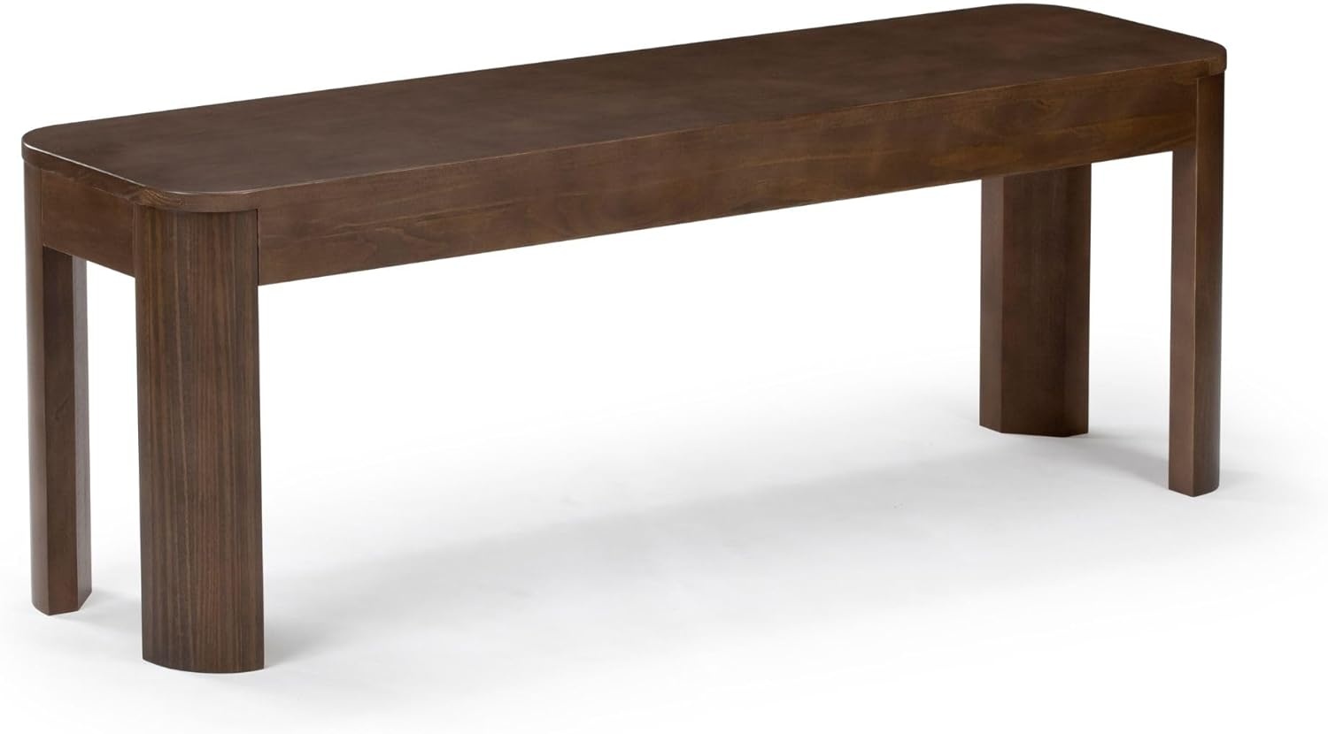 image:imagePlankBeam Contour Dining Table 60 Inch Solid Wood Kitchen Table Modern Round Table for 4 Wooden Rectangular Kitchen amp Dining Table for Home WalnutWalnut