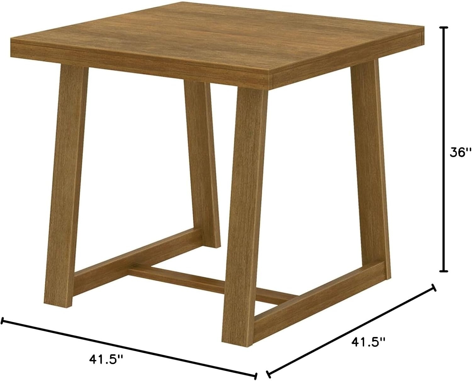 image:imagePlankBeam Counter Height Stool 38 Inch Solid Wood Dining Chair for Kitchen Island Breakfast Bar Seating Minimalist Design for Dining Room BlackPecan Wirebrush