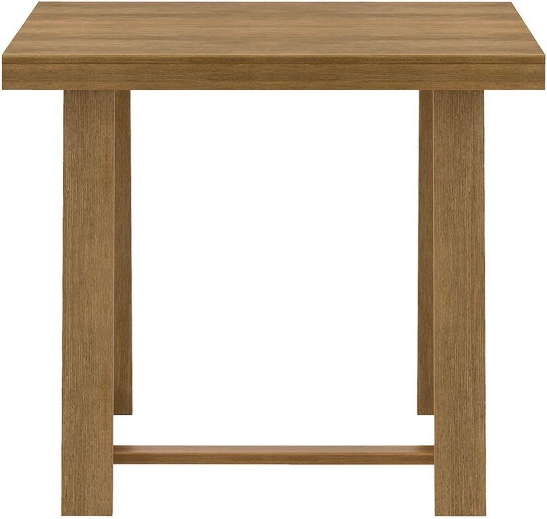 image:imagePlankBeam Counter Height Stool 38 Inch Solid Wood Dining Chair for Kitchen Island Breakfast Bar Seating Minimalist Design for Dining Room BlackPecan Wirebrush